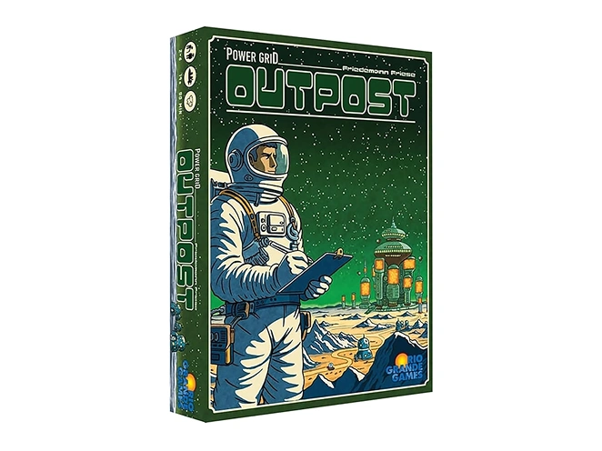 De doos van het bordspel Search for Planet X heeft een ruimtethema en een illustratie van een astronaut, en stelt een logisch deductiespel voor over het ontdekken van een verborgen planeet.